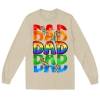 Mushroom Dad dad dad pride Long Sleeve Tee - CowGirlArtShop