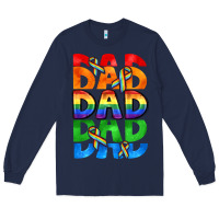 Navy Dad dad dad pride Long Sleeve Tee - CowGirlArtShop