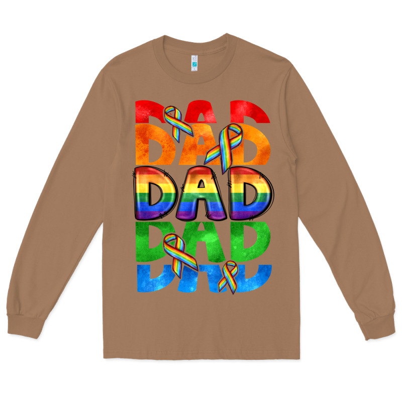 Dad Dad Dad Pride Long Sleeve Tee by CowGirlArtShop | Teevron
