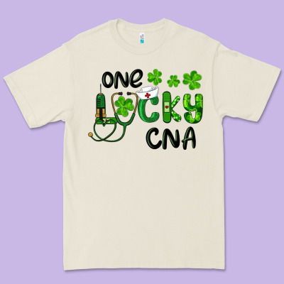St. Patrick's Day One Lucky Cna Premium Tee Designed By Ranaportraitstore