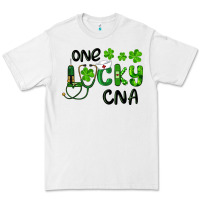 White St. Patrick's Day One Lucky Cna Premium Tee - RanaPortraitStore