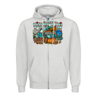 Dove Grey pumpkin farm Zipper Hoodie - SublimationCraftShop