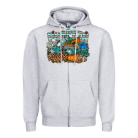 Heather Grey pumpkin farm Zipper Hoodie - SublimationCraftShop