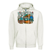 Oatmeal Heather pumpkin farm Zipper Hoodie - SublimationCraftShop