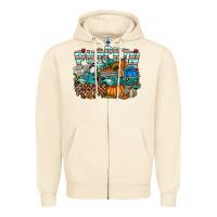 Sandshell pumpkin farm Zipper Hoodie - SublimationCraftShop