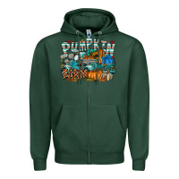 Sports Green pumpkin farm Zipper Hoodie - SublimationCraftShop