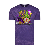 Cloud Purple Mardi Gras gnome on the truck Vintage Tee - HowdyJamesFarm