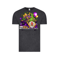 Vintage Black Mardi Gras gnome on the truck Vintage Tee - HowdyJamesFarm