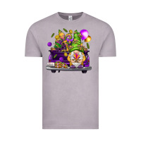 Vintage Zinc Mardi Gras gnome on the truck Vintage Tee - HowdyJamesFarm