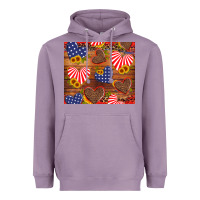 Lavender america heart Heavyweight Hoodie - Artiststas