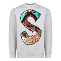 Farm Life Alphabet Lowercase Letters S Heavyweight Sweatshirt | Teevron
