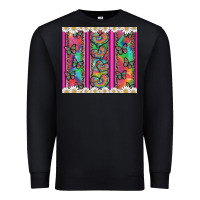 Black tie dye hearts and butterfly with flowers Premium Sweatshirt - Artiststas