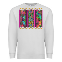 Dove Grey tie dye hearts and butterfly with flowers Premium Sweatshirt - Artiststas