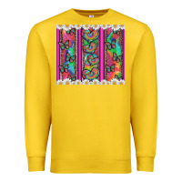 Lemon tie dye hearts and butterfly with flowers Premium Sweatshirt - Artiststas