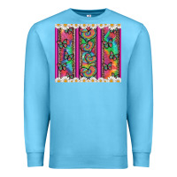 Ocean Blue tie dye hearts and butterfly with flowers Premium Sweatshirt - Artiststas