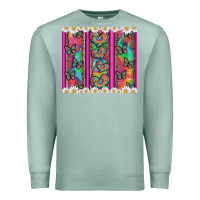 Seafoam tie dye hearts and butterfly with flowers Premium Sweatshirt - Artiststas