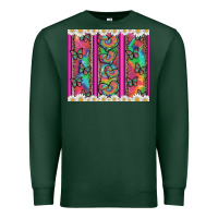 Sports Green tie dye hearts and butterfly with flowers Premium Sweatshirt - Artiststas