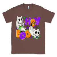 Chestnut Hey Boo with Ghost Cats Classic Tee - texasbilliewilder
