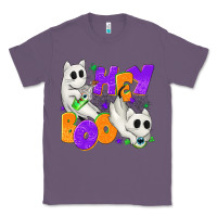 Lavender Hey Boo with Ghost Cats Classic Tee - texasbilliewilder