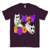 Plum Hey Boo with Ghost Cats Classic Tee - texasbilliewilder