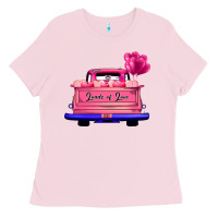 Loads Of Love Valentine's Day Truck Ladies Tee | Teevron