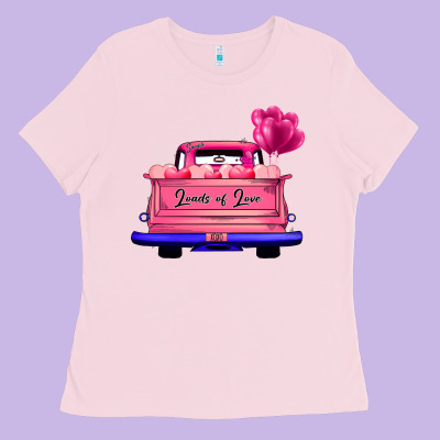 Loads Of Love Valentine's Day Truck Ladies Tee Designed By Bettercallsaul