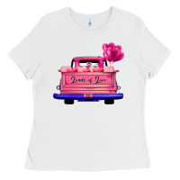 White Loads Of Love Valentine's Day Truck Ladies Tee - Bettercallsaul