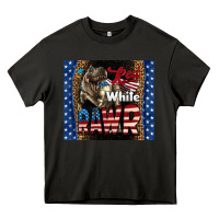 Asphalt Western Red White Rawr Dinosaur Heavy Core Tee - LillyAllenDesigns