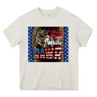 Cream Western Red White Rawr Dinosaur Heavy Core Tee - LillyAllenDesigns
