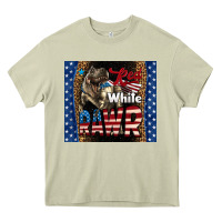 Mossy Western Red White Rawr Dinosaur Heavy Core Tee - LillyAllenDesigns