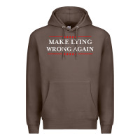 Coffee Make Lying Wrong Again   Gift Resist Racism AntiTrump Premium Hoodie - minhPixels