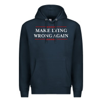 Navy Make Lying Wrong Again   Gift Resist Racism AntiTrump Premium Hoodie - minhPixels