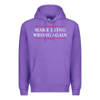 Purple Make Lying Wrong Again   Gift Resist Racism AntiTrump Premium Hoodie - minhPixels