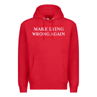 Red Make Lying Wrong Again   Gift Resist Racism AntiTrump Premium Hoodie - minhPixels