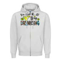 Dove Grey you had me at day drinkg Zipper Hoodie - CowhideDigitalArt