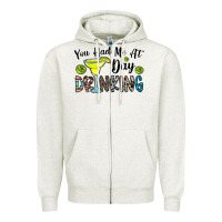 Oatmeal Heather you had me at day drinkg Zipper Hoodie - CowhideDigitalArt