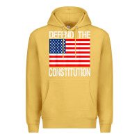 Antique Gold Defend the Constitution US Political Protest Tee Premium Hoodie - minhPixels