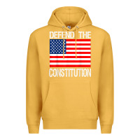 Mustard Defend the Constitution US Political Protest Tee Premium Hoodie - minhPixels