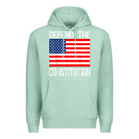 Seafoam Defend the Constitution US Political Protest Tee Premium Hoodie - minhPixels