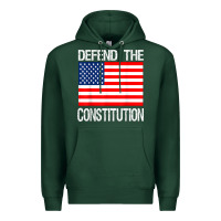 Sports Green Defend the Constitution US Political Protest Tee Premium Hoodie - minhPixels