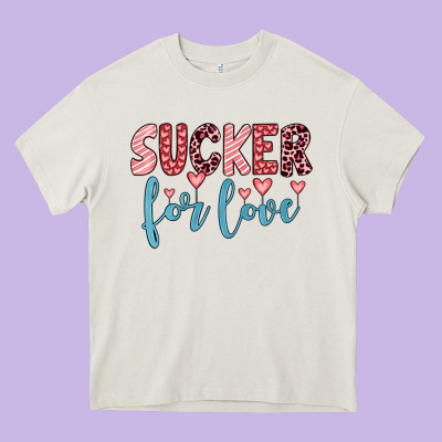 Sucker For Love Heavy Core Tee Designed By Jahusdesignshop