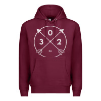 Burgundy Delaware Area Code 302 State Pride Souvenir Gift Arrow Premium Hoodie - minhPixels