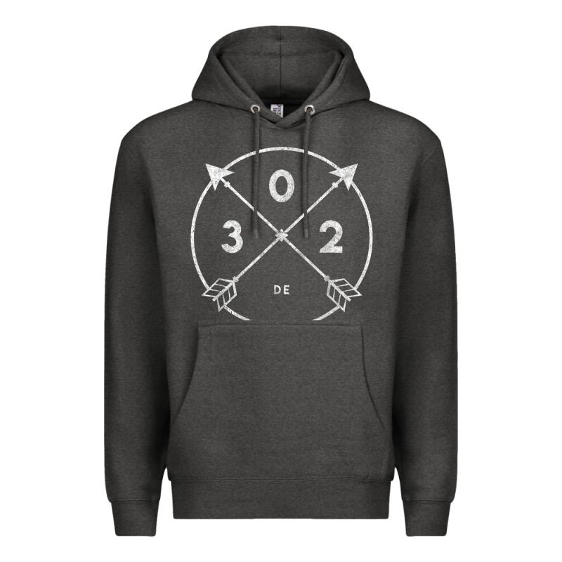 Delaware Area Code 302 State Pride Souvenir Gift Arrow Premium Hoodie by minhPixels | Teevron
