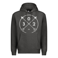 Charcoal Heather Delaware Area Code 302 State Pride Souvenir Gift Arrow Premium Hoodie - minhPixels
