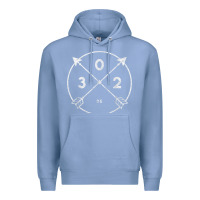 Colony Blue Delaware Area Code 302 State Pride Souvenir Gift Arrow Premium Hoodie - minhPixels