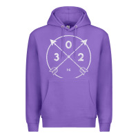 Purple Delaware Area Code 302 State Pride Souvenir Gift Arrow Premium Hoodie - minhPixels