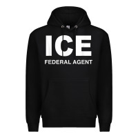 Black ICE Federal Agent Halloween Costume Police Immigration Shirt Premium Hoodie - minhPixels
