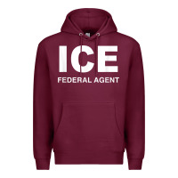 Burgundy ICE Federal Agent Halloween Costume Police Immigration Shirt Premium Hoodie - minhPixels