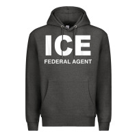 Charcoal Heather ICE Federal Agent Halloween Costume Police Immigration Shirt Premium Hoodie - minhPixels