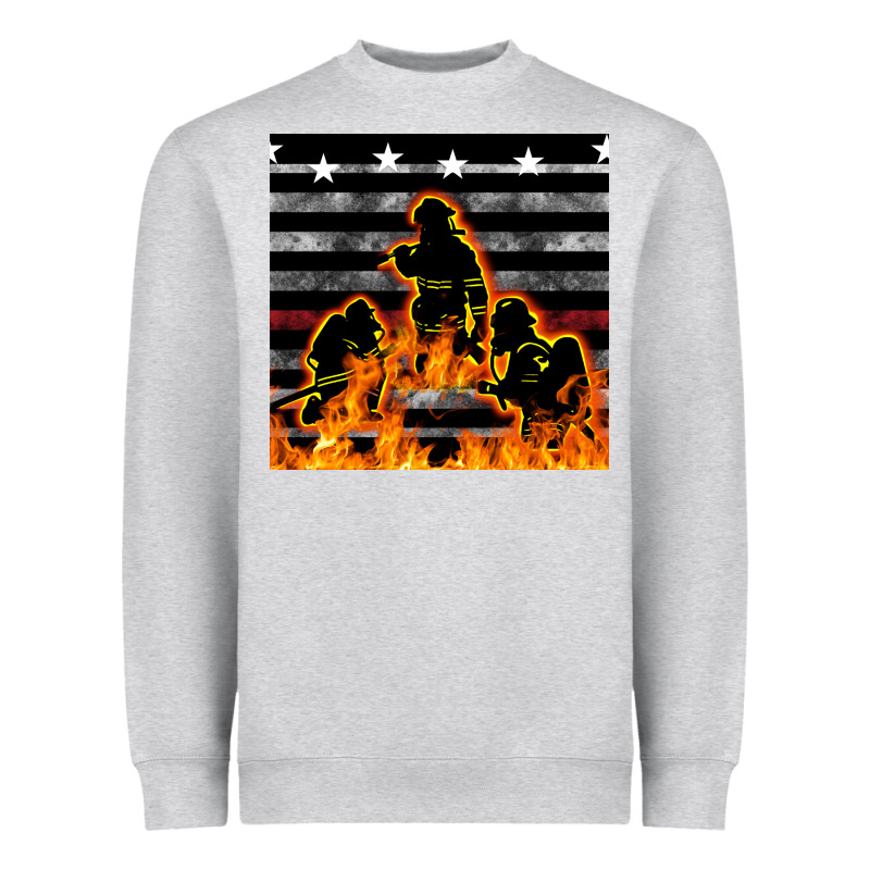 American Firefighters Seamless Pattern Heavyweight Sweatshirt by BundleAndBundleShop | Teevron